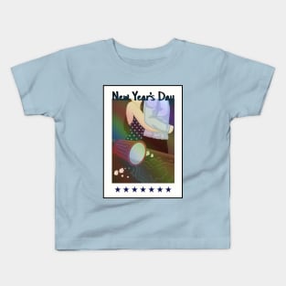 RAINBOW NEW YEAR'S DAY CARD Kids T-Shirt